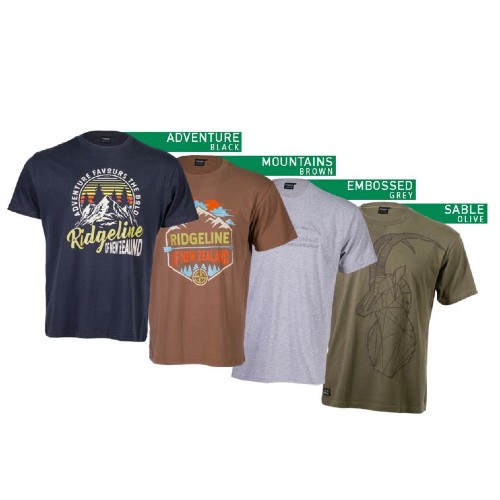 RIDGELINE TSHIRT COMBO ONE OF EACH please pick 4 units
